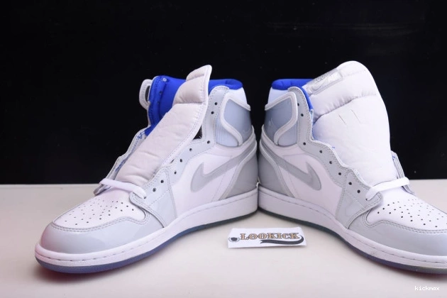 Rep High Racer 1 Zoom CK6637-104 Blue Jordan White Retro Air 0709